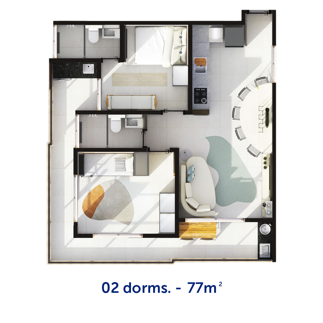 02 2 DORMS TORRE B - FRENTE MAR